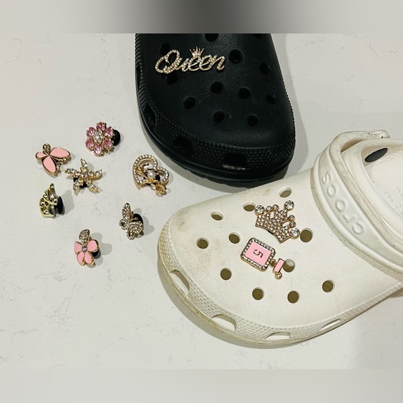 0 Bling Croc Charms, Luxury Rhinestones in Gold, Crystal Croc Charm. BarbieCore - Picture 2 of 10